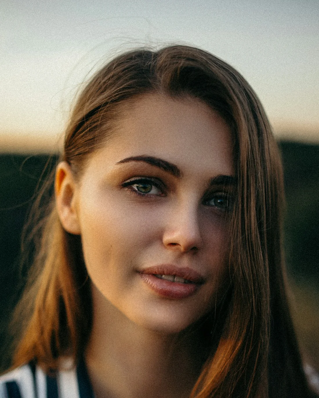 Original photo of long hair before background removal